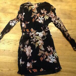 Black Floral Minidress